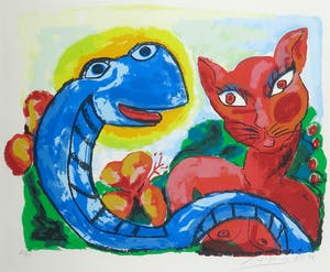 John Lie a Fo - Zeefdruk, Zonder titel - Ingelijst kopen? Bied vanaf 35!