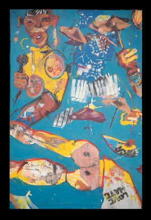 Espen Hagen - Origineel Groot Schilderij - Love Hate verkocht voor € 350!