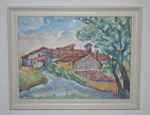 Leendert van Lier - Laren - ingelijste aquarel kopen? Bied vanaf 35!
