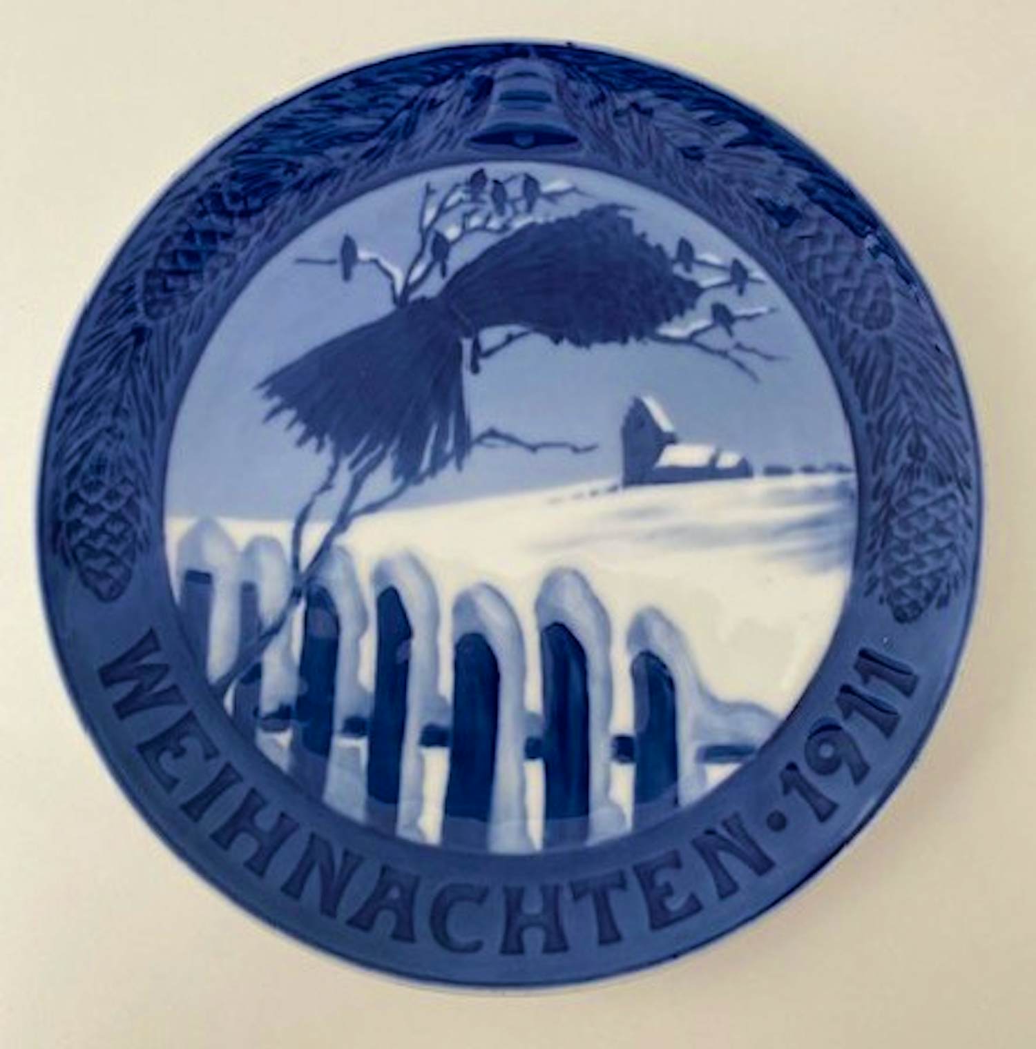 Royal Copenhagen - Schitterend kerstbord uit 1911 (Weihnachten 1911); Oluf Jensen kopen? Bied vanaf 40!