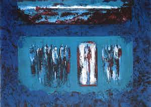 Mattie Schilders - Ochtendwandeling, zeefdruk (Groot) verkocht voor € 1!