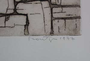 Jan Montyn - ets: Tempeltekens (Java, Indonesië) - 1977 kopen? Bied vanaf 99!