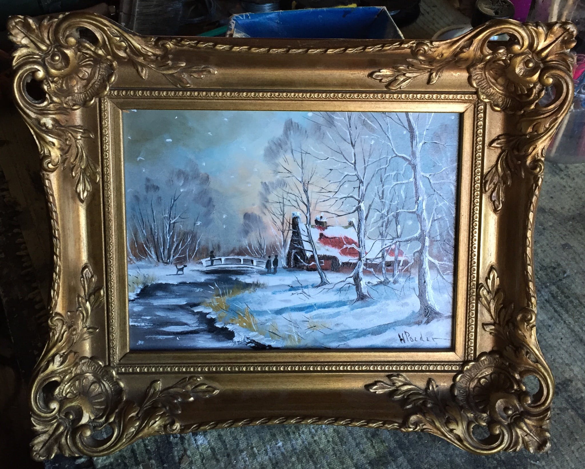 Henk Poeder - Winterlandschap kopen? Bied vanaf 80!