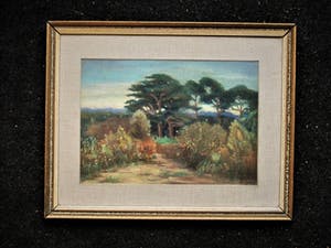 Niet of onleesbaar gesigneerd - Fraai "Avond" Pastel - 1930- "Aerdenhoutse duinen bij Bentveld" gesigneerd kopen? Bied vanaf 1!