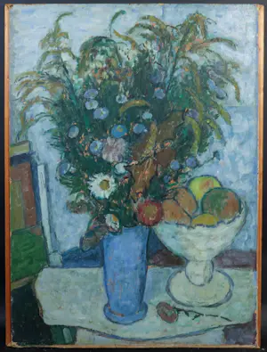 Pieter Fraterman - Olieverf op karton, Bloemstilleven - Ingelijst kopen? Bied vanaf 50!