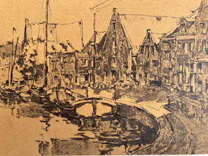 Dick Ket - Acht tekeningen van Dick Ket kopen? Bied vanaf 75!