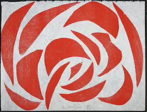 Carel Visser - Houtdruk, Roos kopen? Bied vanaf 100!