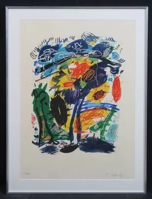 Kees Salentijn - Zeefdruk, Hommage aan Van Gogh IV - Ingelijst Galerieprijs € 400, SET! kopen? Bied vanaf 59!