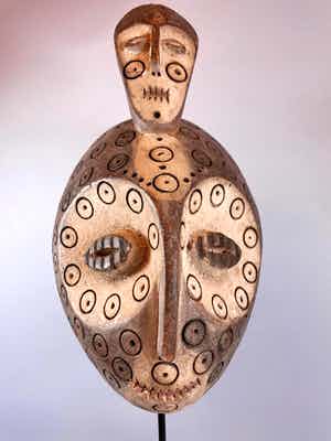 Lega - 211158 RARE African Lega Bwami Twin mask - Congo. verkocht voor € 45!