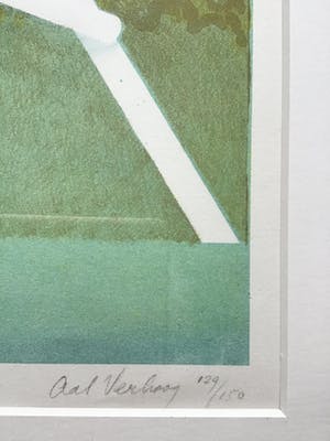 Aat Verhoog - Grote litho ,Moeder met kinderen, gesigneerd en ingelijst kopen? Bied vanaf 65!