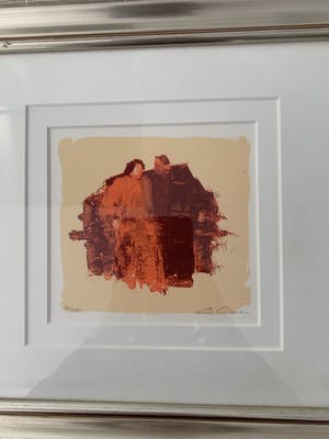 Wil Willemsen - Willemsen, Wil | 'Koppel', zeefdruk, 262/500, 40x42 cm inclusief lijst kopen? Bied vanaf 55!