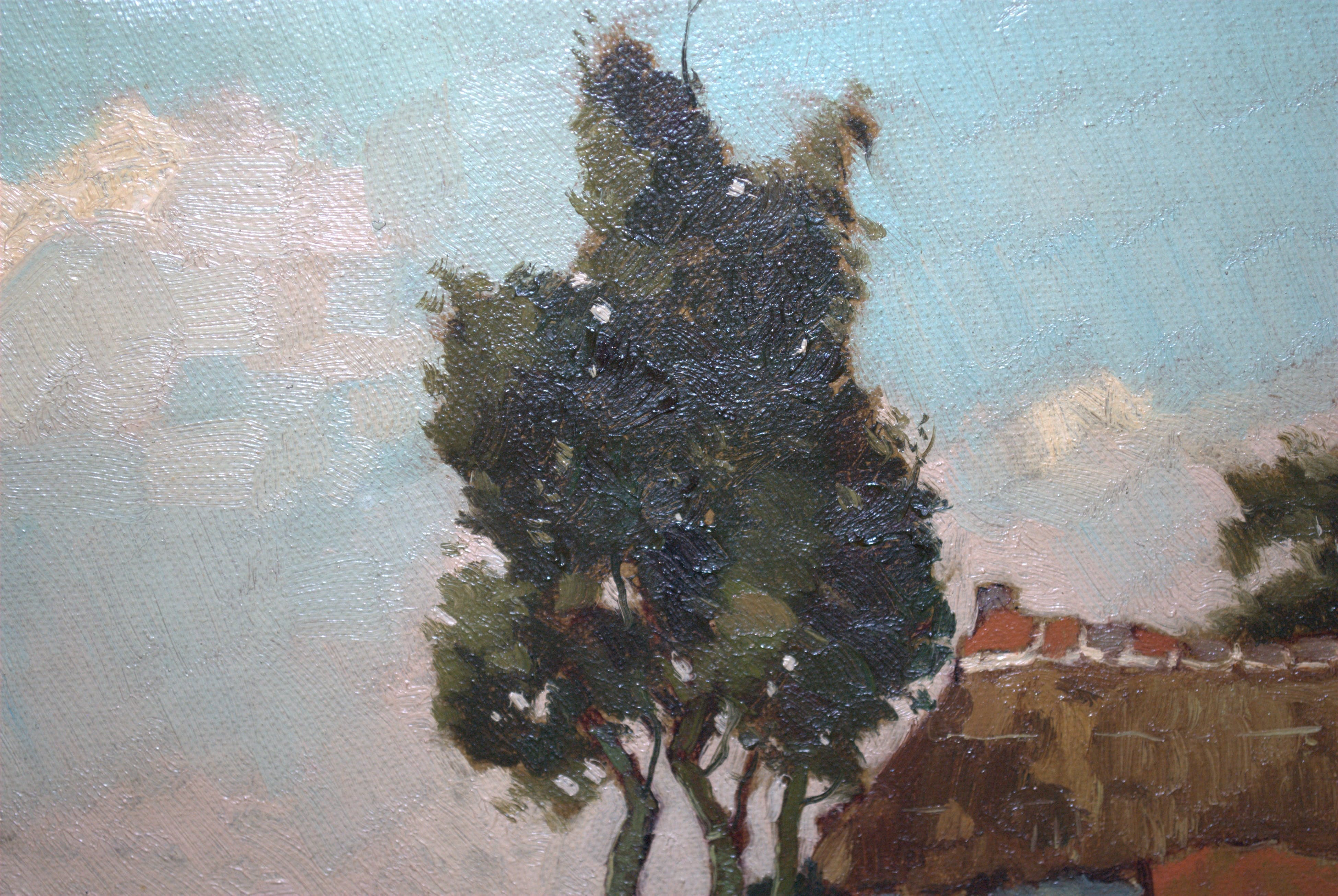 Joop Kropff - boerderij in zonnig landschap - olieverfschilderij  kopen? Bied vanaf 190!