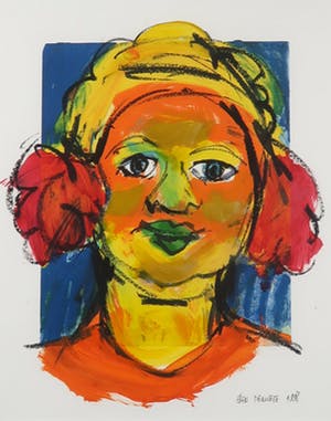 Ellen Meuwese - Gemengde techniek op papier, Portret - Ingelijst kopen? Bied vanaf 1!