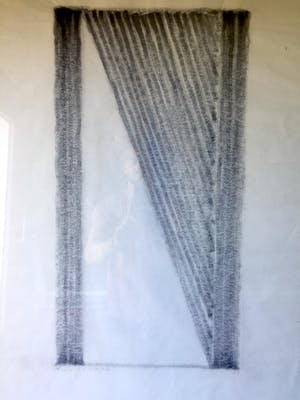 Henk de Looper - "Compositie met Driehoek" - Tekening, Ingelijst kopen? Bied vanaf 65!