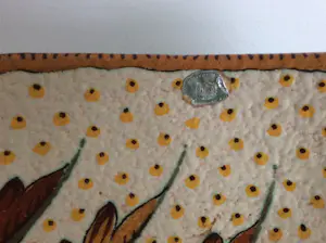 Plateelbakkerij Zuid-Holland - Corona - Art Deco vierkante schaal kopen? Bied vanaf 65!