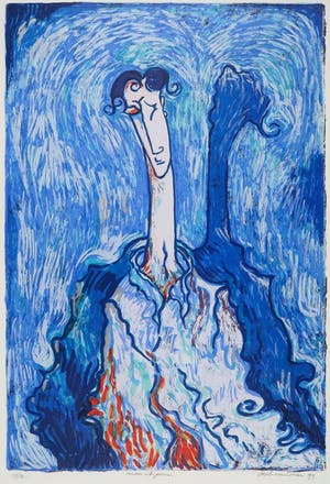 Rob van Trier - Zeefdruk, Man St. Ponz kopen? Bied vanaf 10!