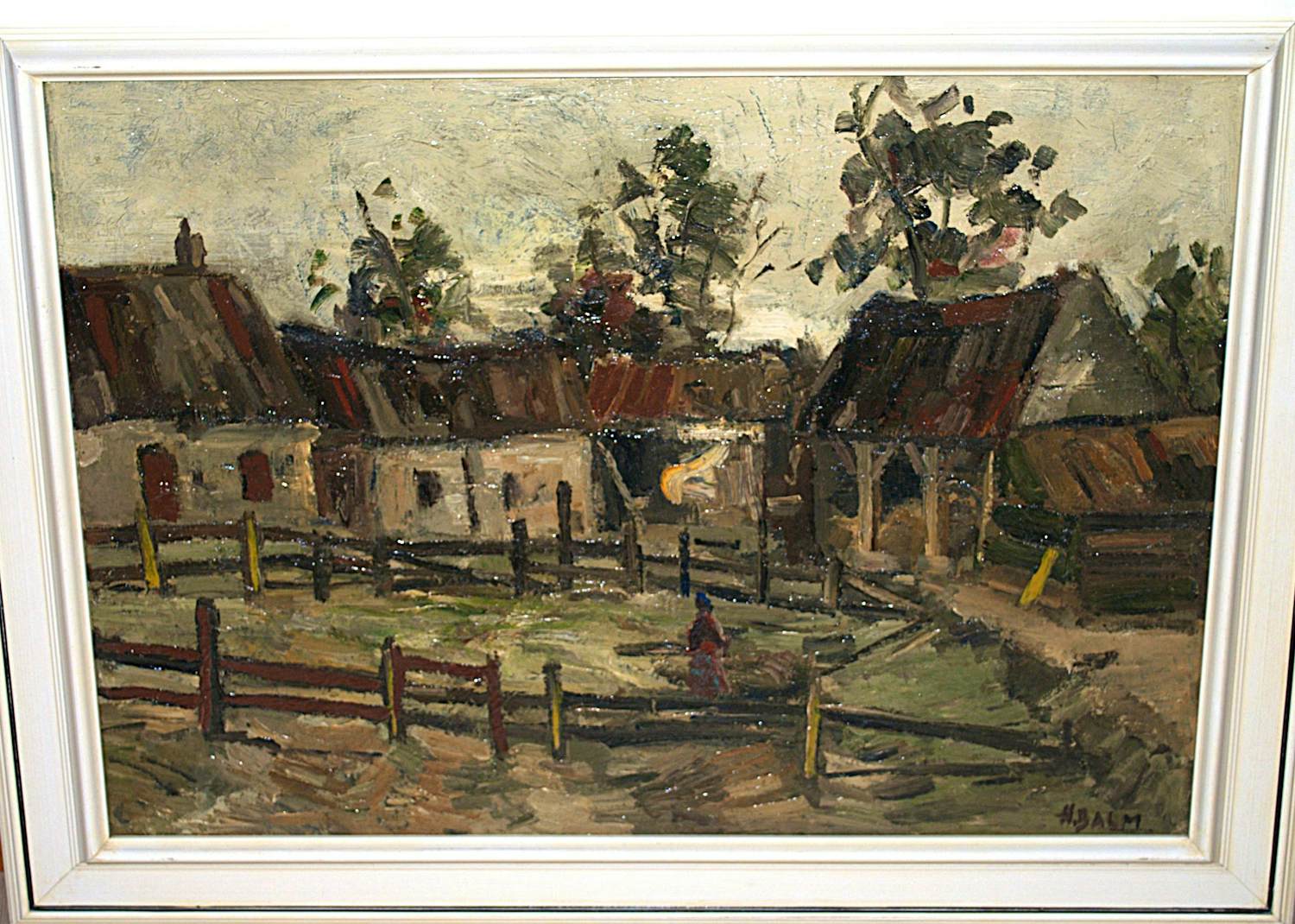 Harry Balm - Heemstede, Glipperdreef - olieverfschilderij kopen? Bied vanaf 10!