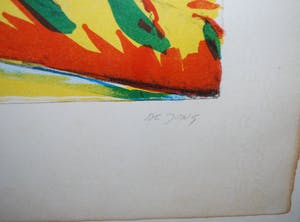 Thom de Jong - Paper 'n eggs - grote zeefdruk - oplage slechts 15 kopen? Bied vanaf 45!