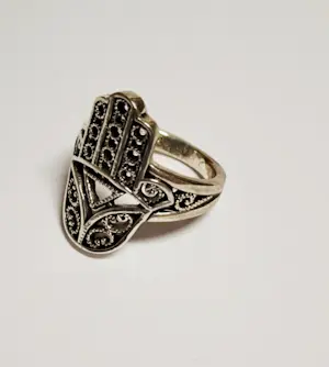 Nieuw , Hand van Fatima zilveren Dames -ring, 925 sterling zilver kopen? Bied vanaf 65!