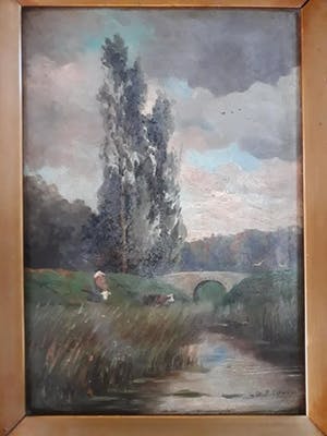 Charles Paul Gruppe - Koeien in landschap. kopen? Bied vanaf 99!