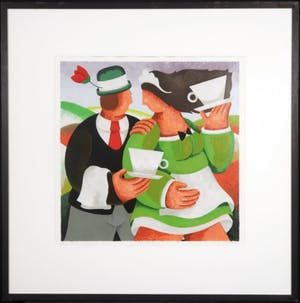 Yvonne Zomerdijk - Zeefdruk, Darjeeling lady - Ingelijst kopen? Bied vanaf 35!