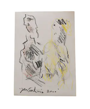 AcheterJan Sierhuis - Krijt tekening voorstelling Vrouw/Man? Enchérissez de 1!