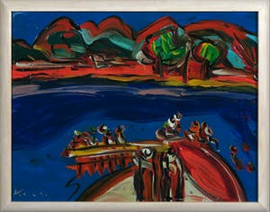 Peter Robert Keil - Acryl op board, Der Ritzensee bei Saalfelden - Ingelijst kopen? Bied vanaf 200!