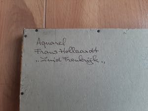 Frans Hollaardt - Aquarel bootjes aan franse kust kopen? Bied vanaf 75!