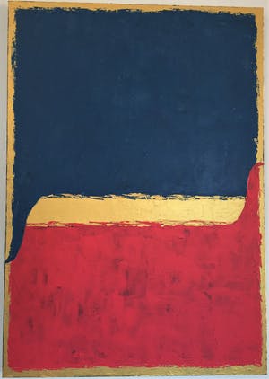 John Foppen - Blue over Red By Gold ........# K 04. XL . GROOT. kopen? Bied vanaf 175!