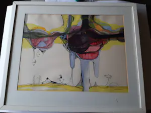 Lourens Lubbers - Gemende techniek, Dreigende wolken. kopen? Bied vanaf 45!