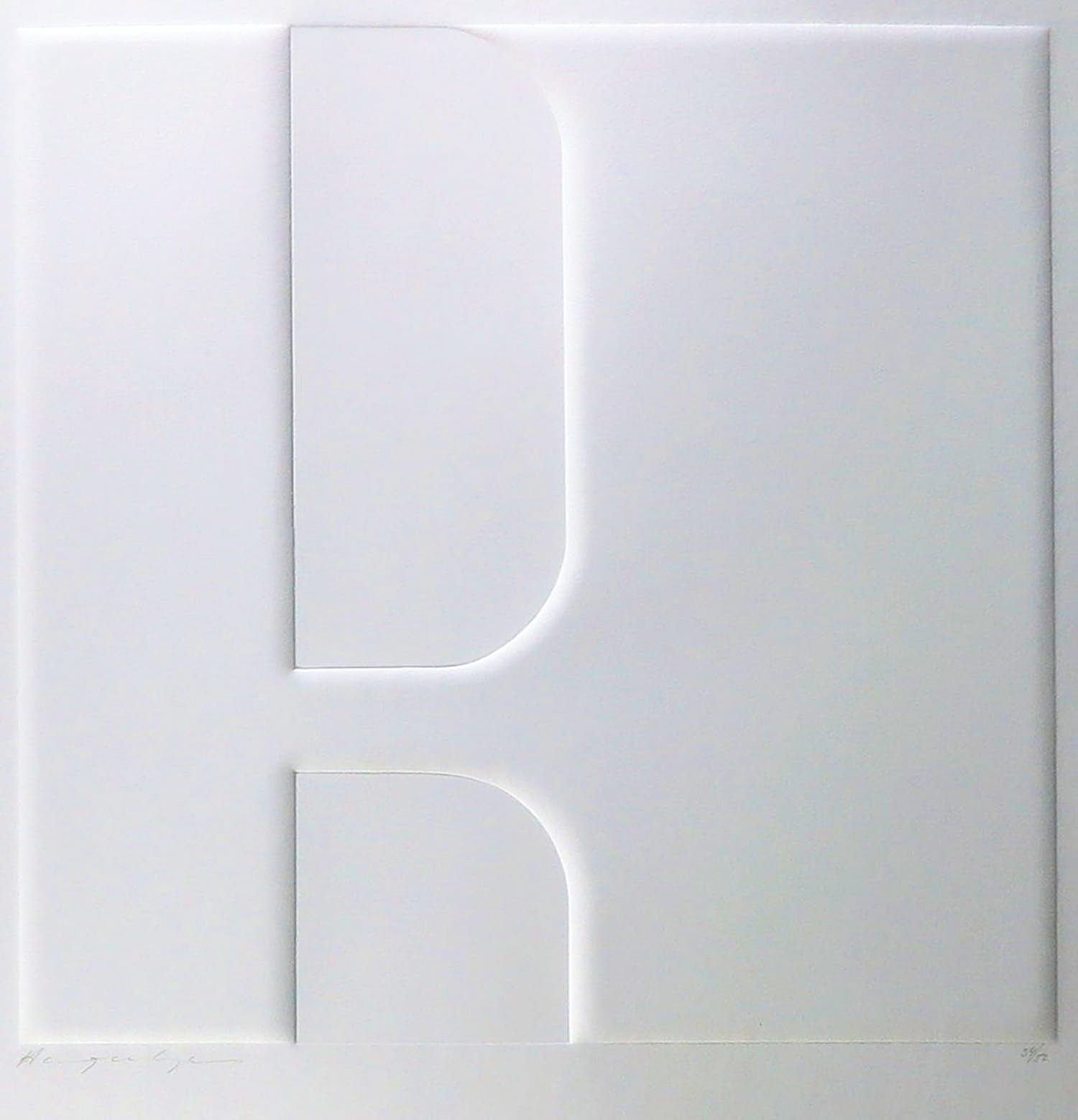 Harry van Kuyk - Minimalistische compositie, reliëfdruk - 1973 kopen? Bied vanaf 195!