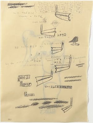 Paul van der Eerden - Potlood op papier, Zonder titel - Ingelijst kopen? Bied vanaf 1!