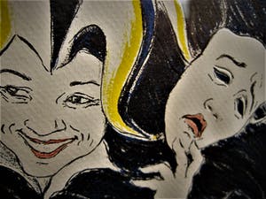 Simone Lipschitz - Prachtig A(rtist) P(roof) handgekleurde Ets "Always look on the bright side" kopen? Bied vanaf 20!