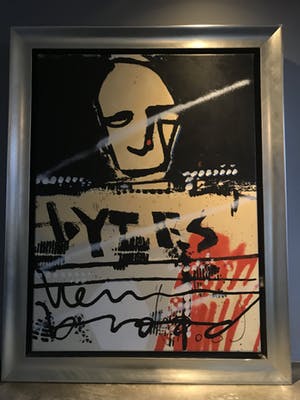 Herman Brood - Bijzondere Glicee gesigneerd en op linnen - ‘Bytes’ kopen? Bied vanaf 380!