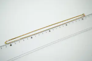 01 - Stijlvol 14 karaat geel gouden konings collier - vierkante schakel kopen? Bied vanaf 380!