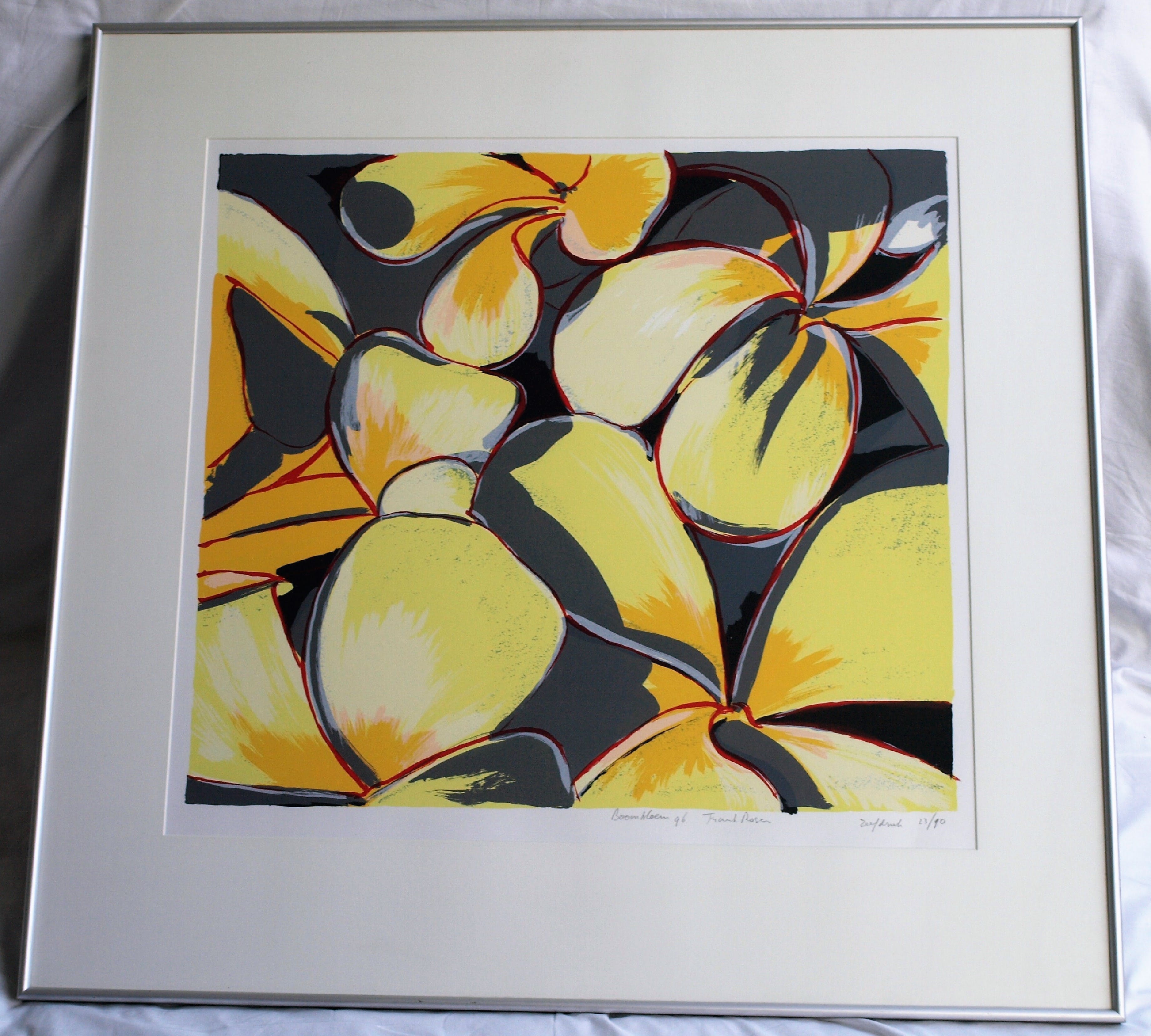 Frank Rosen - Zeefdruk , Boombloem - gesigneerd & ingelijst - 1996  kopen? Bied vanaf 50!