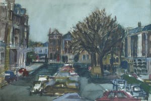 Dineke van Tongeren - Gouache , Stadsgezicht – gesigneerd & ingelijst – 1972 kopen? Bied vanaf 40!