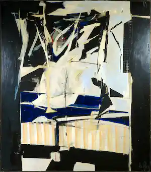 Han le Roy - Acryl op doek, Zonder titel - Ingelijst (Zeer groot) verkauft für € 100!