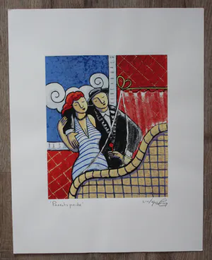 Jacques Tange - zeefdruk: Parents pride kopen? Bied vanaf 100!