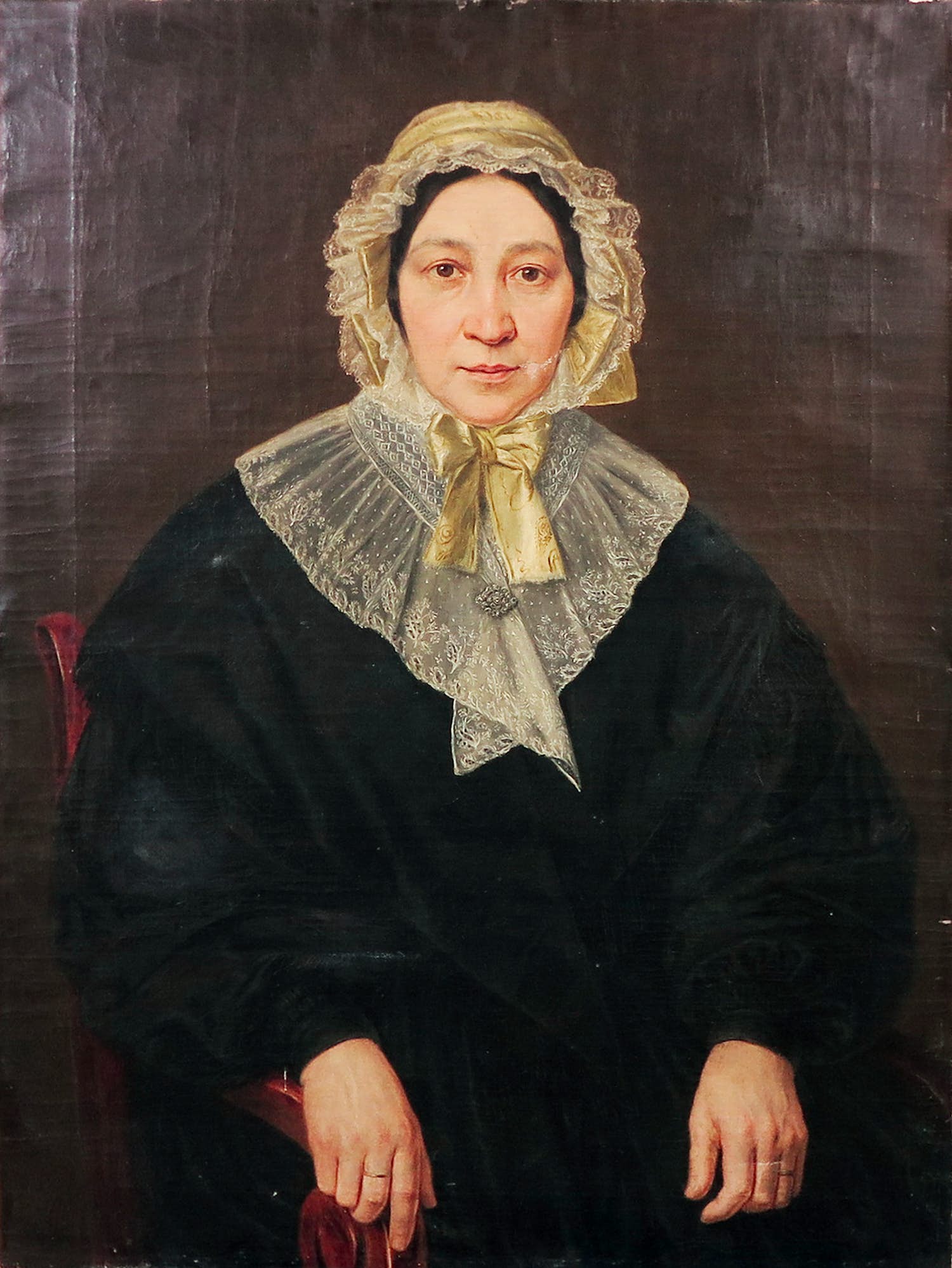 Niet of onleesbaar gesigneerd - Olieverf op doek, Portret van Marie Dorothee Vinkeroy kopen? Bied vanaf 1!