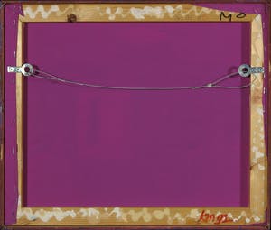 Kees Mol - Acryl op paars katoen, Zonder titel - Ingelijst kopen? Bied vanaf 1!