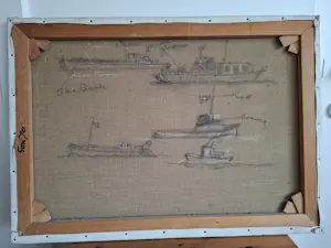 Cyril Mann - Gezicht op haven van Dordrecht kopen? Bied vanaf 500!