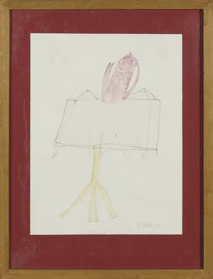 Klaas Gubbels - Tekening en aquarel op papier, Stilleven met tafel en kan - Ingelijst kopen? Bied vanaf 250!