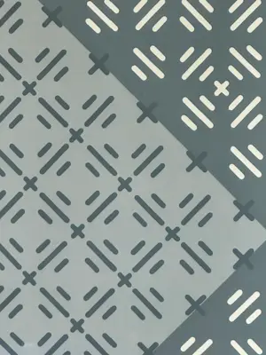 Henk van der Plas - Abstract Geometrische Compositie in wit, grijs en blauw kopen? Bied vanaf 50!