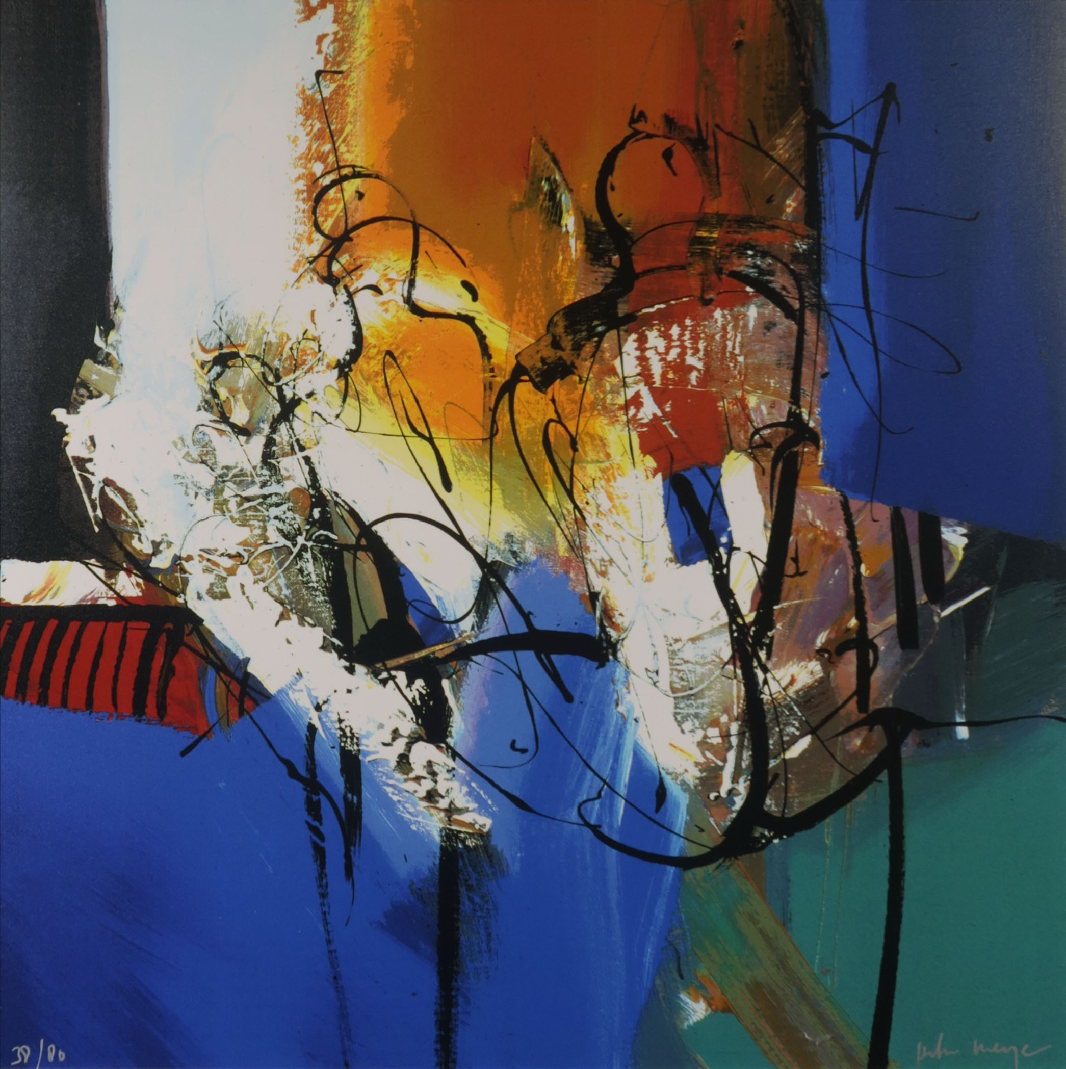 Peter Meijer - Zeefdruk op board, Zonder titel 3 - Ingelijst kopen? Bied vanaf 60!