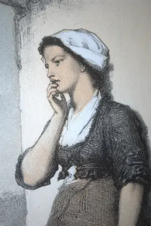 François Nicolas Auguste Feyen-Perrin - ets- Bretonse vissersmeisjes 1880 + 2 litho's Scheveningen kopen? Bied vanaf 40!