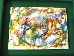 Carla Schot - Olieverfschilderij - DUISTERE FIGUREN kopen? Bied vanaf 85!