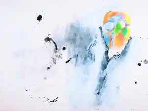 Jef Diederen - Gouache en krijttekening, Zonder titel verkocht voor € 1!