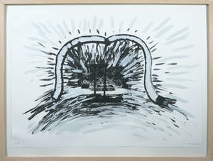 Cornelius Rogge - Litho, Monochrome Compositie - Ingelijst kopen? Bied vanaf 50!