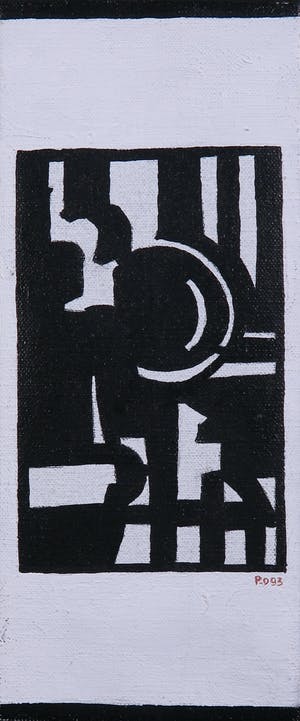 Paul Overhaus - Olieverf op canvas, Abstracte Compositie kopen? Bied vanaf 1!